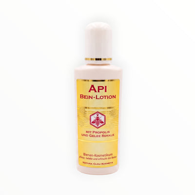 Bienenprodukte Shop API Bein-Lotion mit Propolis, Honig und Gelée Royale in einer 150 ml Flasche zur Beinpflege