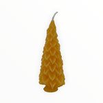 Handgegossene Bienenprodukte Shop Bienenwachskerze in Form eines 10 cm hohen Tannenbaums aus 100% Bienenwachs