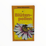 Bienenprodukte Shop Blütenpollen Granulat in einer 500g Packung mit Blumen- und Bienenillustration