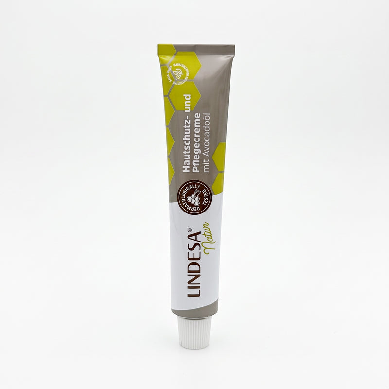 Bienenprodukte Shop Lindesa Natur Hautschutz- und Pflegecreme mit Bienenwachs und Avocadoöl in der 50 ml Tube