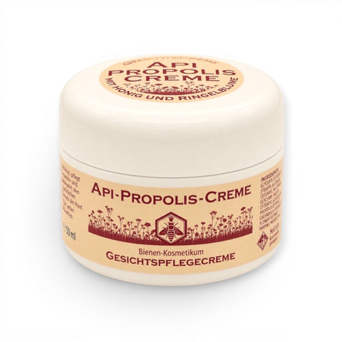 Bienenprodukte Shop API Propolis Creme mit Honig und Sheabutter in einer 50 ml Dose zur intensiven Hautpflege