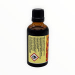 Bienenprodukte Shop Propolislösung 40% in einer 50ml Braunglasflasche mit schwarzem Schraubverschluss und Etikett